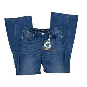 Indigo Rein High Rise Flare Leg Denim Jean Size 15